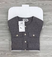 KS1656 - ÁO KHOÁC DẠ TWEED (XÁM MUỐI TIÊU) - LẺ