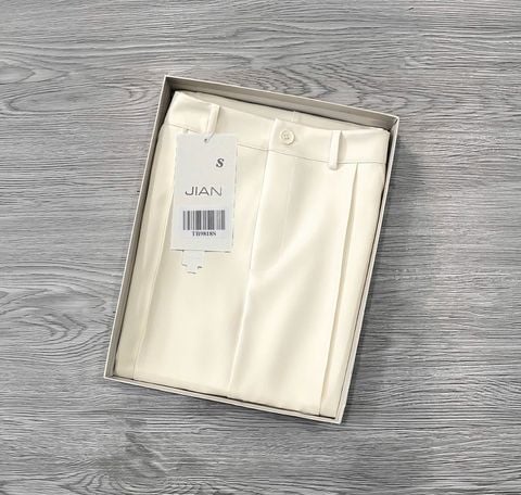 TB9818 - CHÂN VÁY DÀI LẺ - MÀU KEM ( KO KÈM NỊT)