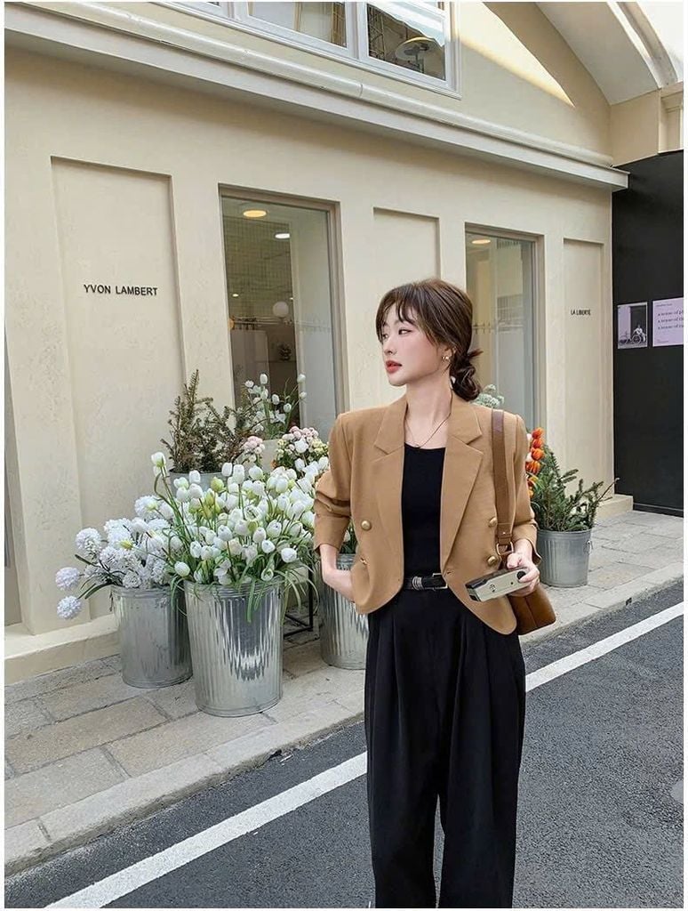 KS1664 - ÁO KHOÁC VEST VẠT BẦU (ĐEN) - LẺ