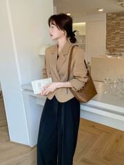 KS1663 - ÁO KHOÁC VEST VẠT BẦU (NÂU) - LẺ