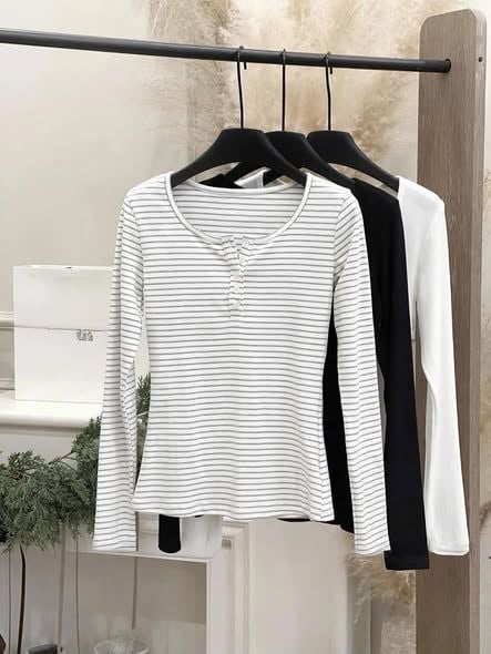 SHE4788 - ÁO THUN TAY DÀI BASIC (ĐEN)