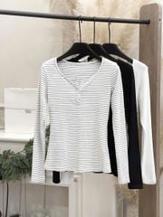 SHE4788 - ÁO THUN TAY DÀI BASIC (ĐEN)