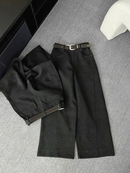 TB9815 - QUẦN DÀI KÈM NỊT (XÁM NÂU)