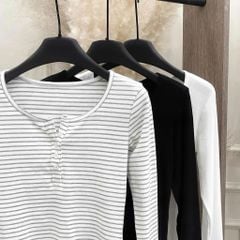 SHE4788 - ÁO THUN TAY DÀI BASIC (ĐEN)