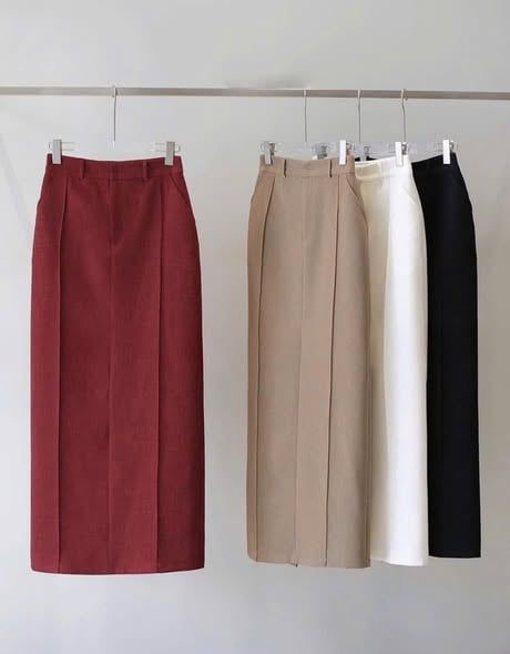 TB9819 - CHÂN VÁY DÀI LẺ - MÀU DA ( KO KÈM NỊT)