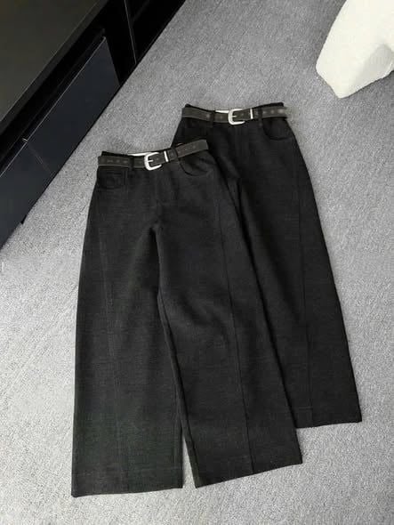 TB9815 - QUẦN DÀI KÈM NỊT (XÁM NÂU)