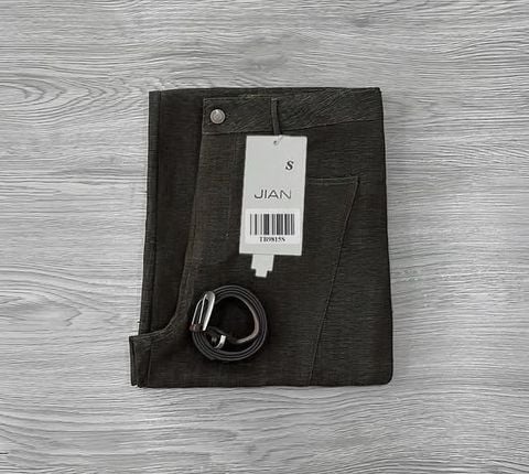 TB9815 - QUẦN DÀI KÈM NỊT (XÁM NÂU)