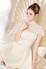 SKY9719 - ĐẦM 2 DÂY PHỐI CHOÀNG - KÈM TAG HOA