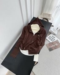 TB9824 - ÁO THUN 2 LỚP CÓ NÓN (NÂU)