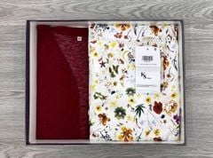 KS1676 - ĐẦM 2 DÂY HOA, KÈM ÁO KHOÁC ĐỎ