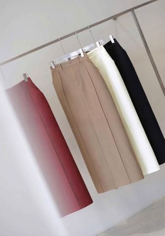 TB9819 - CHÂN VÁY DÀI LẺ - MÀU DA ( KO KÈM NỊT)