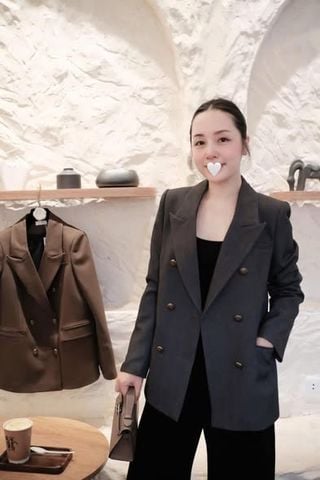 SHE4790 - ÁO KHOÁC VEST PHỐI NÚT K.LOẠI (XÁM) - LẺ