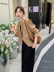 KS1663 - ÁO KHOÁC VEST VẠT BẦU (NÂU) - LẺ