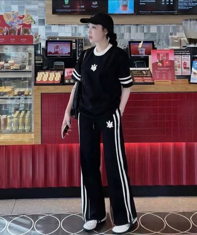 VGU2135 - SET THỂ THAO PHỐI SỌC (FULL ĐEN)