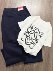 VGU2121 - SET ÁO THUN TRẮNG LOEWE, QUẦN DÀI X.ĐEN