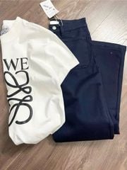 VGU2121 - SET ÁO THUN TRẮNG LOEWE, QUẦN DÀI X.ĐEN