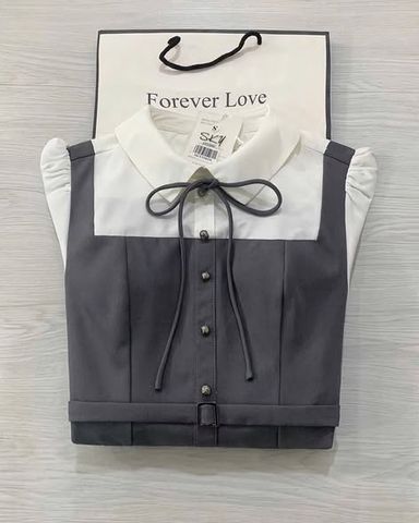 SKY5985 - ĐẦM SƠ MI PHỐI NƠ CỔ