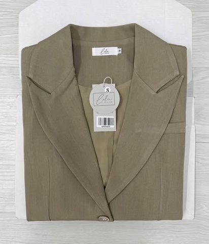 SHE4804 - ÁO KHOÁC VEST FORM DÀI (NÂU RÊU) - LẺ