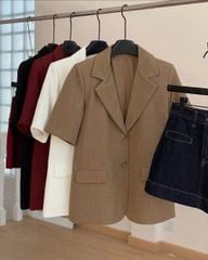 TB9847 - ÁO VEST TAY NGẮN 2NÚT (ĐEN)