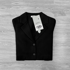 TB9847 - ÁO VEST TAY NGẮN 2NÚT (ĐEN)