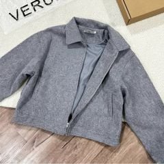 VGU2177 - ÁO KHOÁC KIỂU SƠMI (XÁM MUỐI TIÊU)