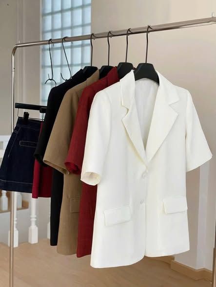 TB9847 - ÁO VEST TAY NGẮN 2NÚT (ĐEN)