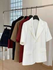 TB9847 - ÁO VEST TAY NGẮN 2NÚT (ĐEN)