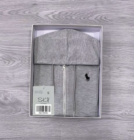 SKY9939 - ÁO KHOÁC CÓ NÓN THÊU NGỰA (XÁM)