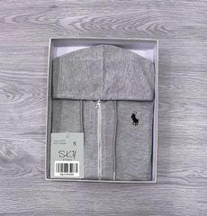 SKY9939 - ÁO KHOÁC CÓ NÓN THÊU NGỰA (XÁM)