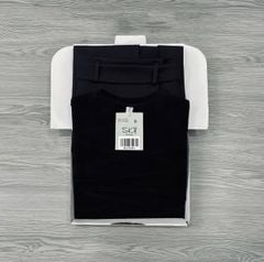 SKY9941 - SET ÁO BODY TAY DÀI, VÁY XẺ TÀ CAO (ĐEN)