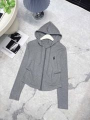 SKY9939 - ÁO KHOÁC CÓ NÓN THÊU NGỰA (XÁM)