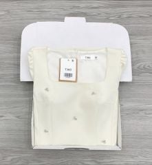 KS1846 - ĐẦM NGẮN CỔ VUÔNG ĐÍNH ĐÁ (KEM)