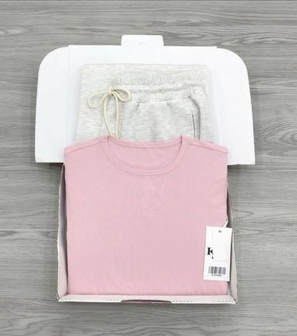 KS1868 - SET ÁO THUN BODY TAY DÀI, QUẦN DÀI (ÁO HỒNG)