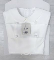 SHE4899 - ĐẦM NGẮN PHỐI NÚT BỌC NHỎ - MÀU TRẮNG ( NHẬN ẢNH SÀN)