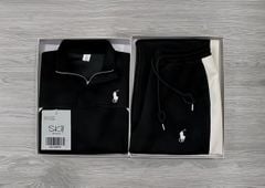 SKY0019 - SET THỂ THAO UMI KHOÁ KÉO PHỐI SỌC (ĐEN)