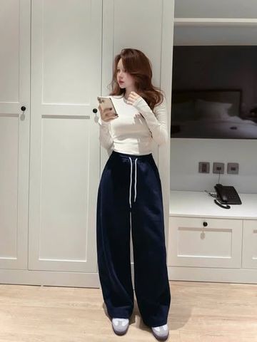 KS1867 - SET ÁO THUN BODY TAY DÀI, QUẦN DÀI (ÁO TRẮNG)