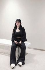 VGU2330 - SET 3 MÓN - ÁO KHOÁC + ÁO 2 DÂY + QUẦN DÀI ( SET ĐEN)