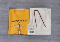 SKY0045 - SET ÁO SWEATER HÌNH CÚN, QUẦN DÀI (ÁO VÀNG)