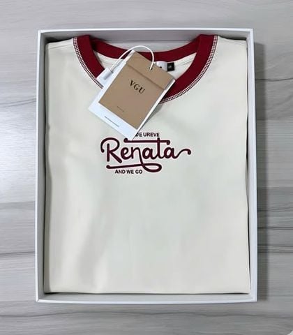VGU2351 - ÁO THUN IN RENATA - MÀU KEM