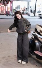 SKY0029 - SET CAO CẤP ÁO KHOÁC + QUẦN DÀI CHẤM BI