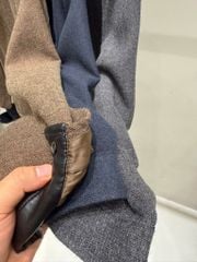 QCC3016 KHOÁC DẠ CỔ DA KHÓA KÉO (NÂU)