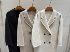 QCC3026 MĂNG-TÔ DẠ ÉP DÁNG DÀI CAO CẤP (XÁM ĐEN)