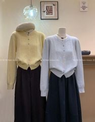 LEN5460 KHOÁC LEN NÚT MÀU (VÀNG) 201