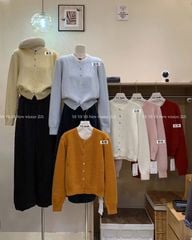 LEN5460 KHOÁC LEN NÚT MÀU (VÀNG) 201