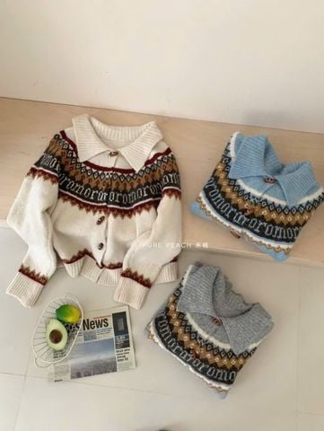 LEN4598 KHOÁC LEN HT THỔ CẨM (XANH)