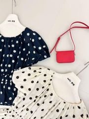 LEN3720 Babydoll X.Đen chấm bi Trắng 13998