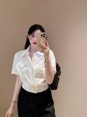 TB9004 SET SƠMI BO EO - CHÂN VÁY JEAN