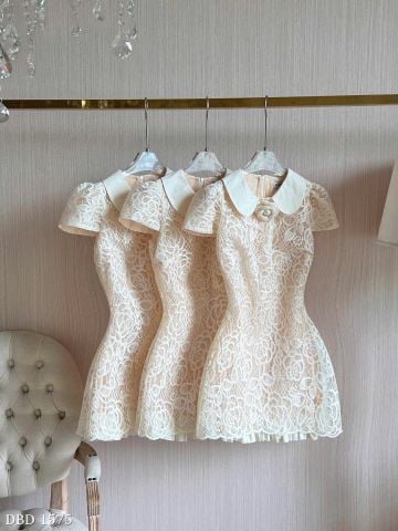 TB9453 ĐẦM REN PHỐI TAG HOA NGẮN