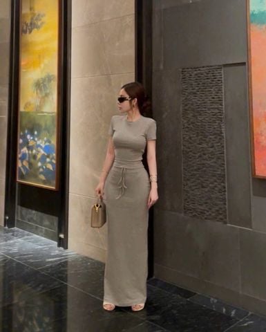 SKY9184 - SET THUN PHỐI DÂY RÚT (XÁM)