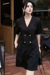 TB8890 SET VEST QUẦN NGỐ (ĐEN)